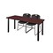 Kee Rectangle Tables > Training Tables > Kee Table & Chair Sets, 72 W, 24 L, 29 H, Mahogany MT7224MHBPBK44BK - alternate 1